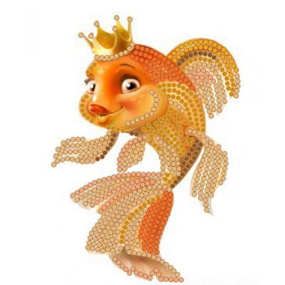 Основа для вышивания с нанесённым рисунком Конёк НИК 8107 Золотая рыбка - схема для вышивания (Конёк)