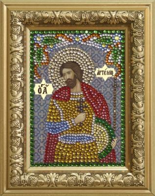 Мозаичная картина Преобрана Алмазная вышивка 0303/1 Святой великомученик Артемий - картина стразами (Преобрана)