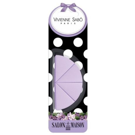 Набор спонжей Vivienne Sabo для макияжа Triangular Makeup Sponges Set, 4 шт. фиолетовый