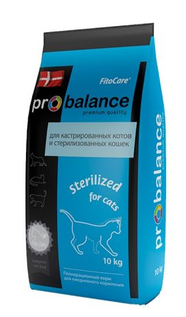 Корм сухой для стерилизованных кошек Probalance Sterilized, курица, 10 кг 