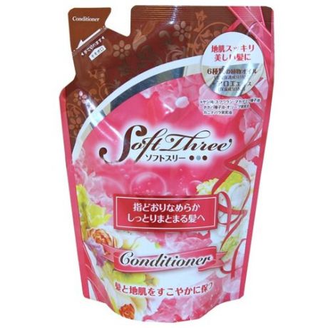 Mitsuei кондиционер Soft Three увлажняющий мягкий с растительными экстрактами и маслами, 400 мл