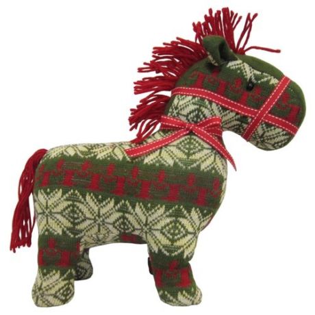Мягкая игрушка SNOWMEN Лошадь зеленая 29 см