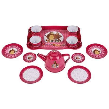 Набор посуды Играем вместе Маша и Медведь B1544192-R розовый/белый