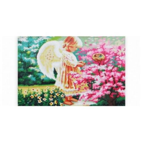 Рыжий кот Набор алмазной вышивки Ангел в саду (AC22005) 22х32 см
