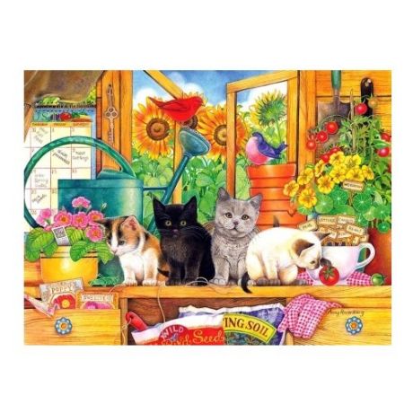 Рыжий кот Картина по номерам "Милые котята у окна" 40х50 см (ХК-7884)