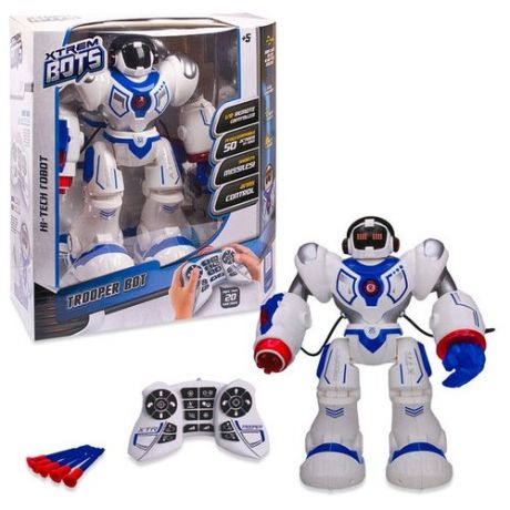 Интерактивная игрушка робот Longshore Xtrem Bots Штурмовик XT30039 белый/синий/красный