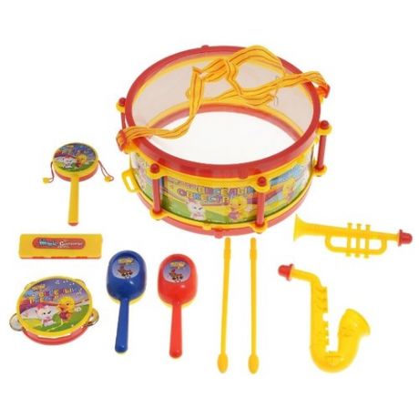 DoReMi набор инструментов Веселый оркестр D-00032 желтый/красный/синий