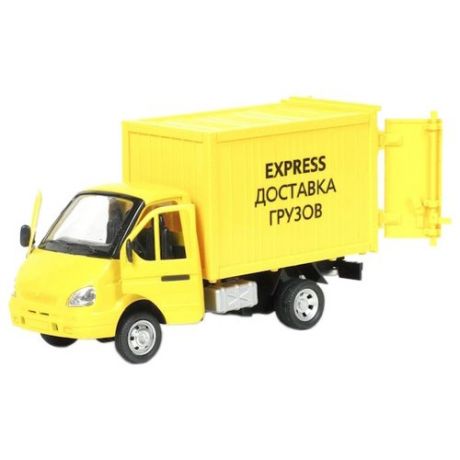 Фургон ТЕХНОПАРК ГАЗель Express доставка грузов (A071-H11011-J006) 1:43 21 см желтый