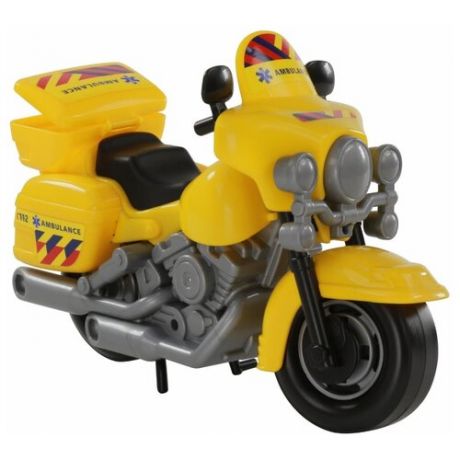 Мотоцикл Полесье 48097 27.5 см желтый