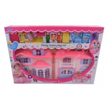 Наша игрушка кукольный домик SL32968, белый/розовый/сиреневый
