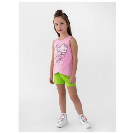 Комплект одежды looklie размер 110-116, розовый/салатовый