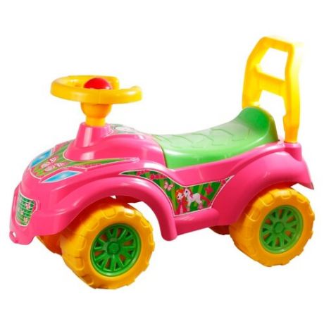 Каталка-толокар ТехноК Автомобиль для прогулок Принцесса (0793) розовый