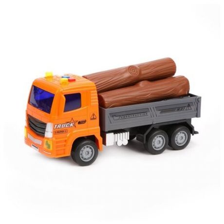 Грузовик Senyue Toys 89003A-7 1:18 22 см серый/оранжевый/коричневый