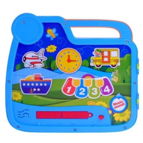 Доска для рисования детская Junfa toys Kids Magic 2 в 1 в чемоданчике (628-39) синий/зеленый