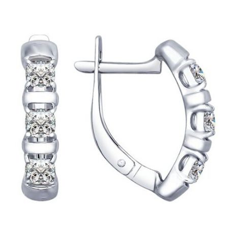 SOKOLOV Серьги из серебра со Swarovski Zirconia 89020059