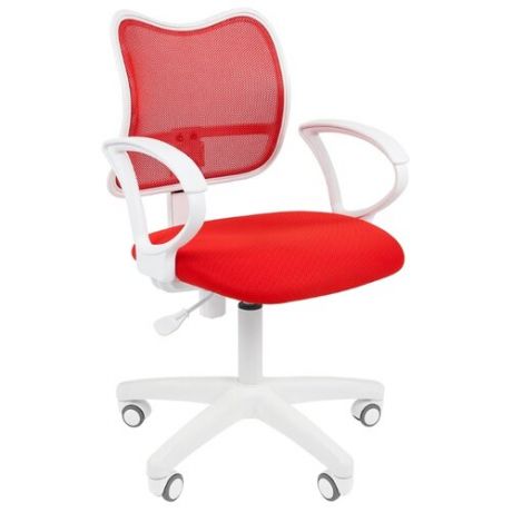 Компьютерное кресло Chairman 450 LT офисное, обивка: текстиль, цвет: белый/красный