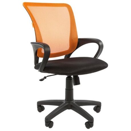 Компьютерное кресло Chairman 969 офисное, обивка: текстиль, цвет: черный/оранжевый TW-14