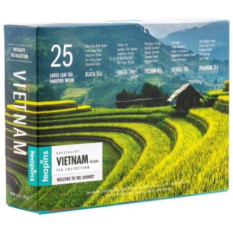 Чай Teapins Vietnam Delights 25 authentic tea collection ассорти подарочный набор, 125 г