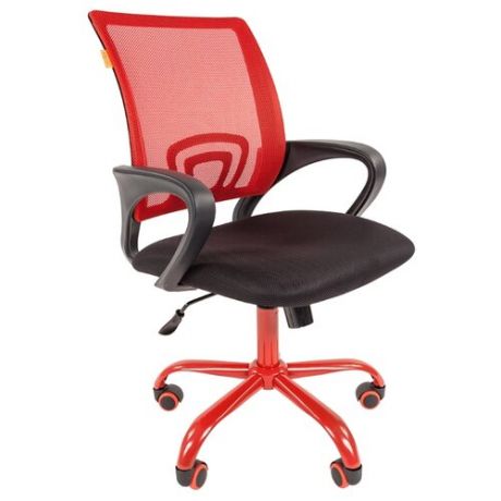Компьютерное кресло Chairman 696 CMET офисное, обивка: текстиль, цвет: красный