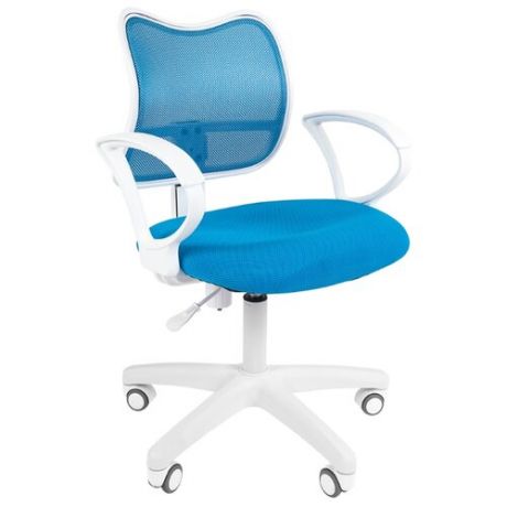 Компьютерное кресло Chairman 450 LT офисное, обивка: текстиль, цвет: белый/голубой