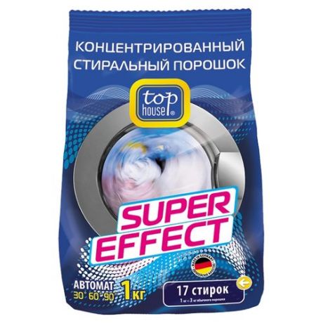 Стиральный порошок Top House Super Effect (автомат) 1 кг пластиковый пакет