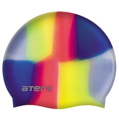 Шапочка для плавания ATEMI MC404 синий/желтый/красный до 56 см.