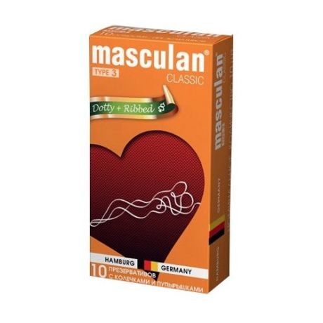 Презервативы masculan Classic Dotty+Ribbed (10 шт.)