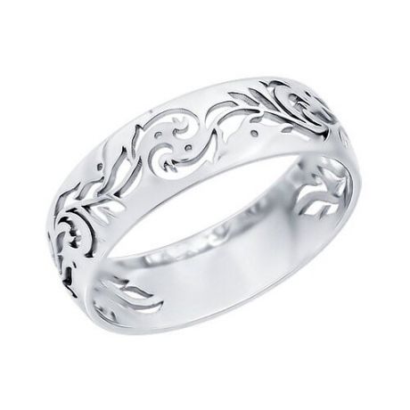 SOKOLOV Резное кольцо из серебра 94011176, размер 17.5