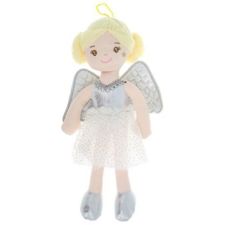 Мягкая игрушка ABtoys Кукла Ангел в белом платье 30 см
