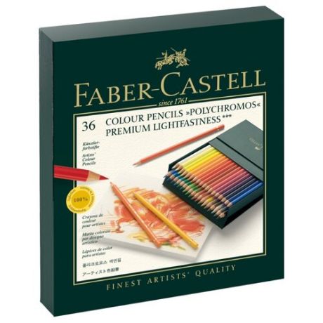 Faber-Castell Карандаши цветные Polychromos, 36 цветов (110038)