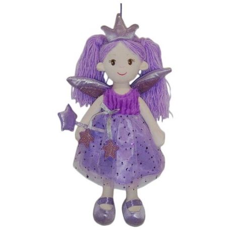 Мягкая игрушка ABtoys Кукла Фея в фиолетовом платье 45 см