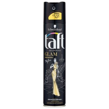 Taft Лак для волос Glam styles Эффектный образ, экстрасильная фиксация, 225 мл