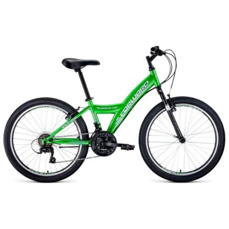 Подростковый горный (MTB) велосипед FORWARD Dakota 24 1.0 (2020) зеленый/белый 13" (требует финальной сборки)