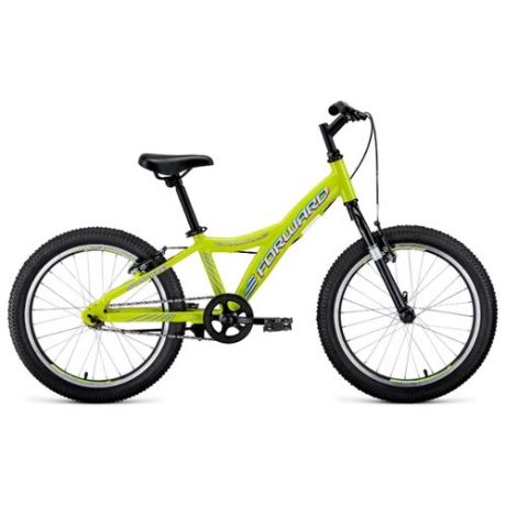 Подростковый горный (MTB) велосипед FORWARD Comanche 20 1.0 (2020) желтый/белый 10.5" (требует финальной сборки)