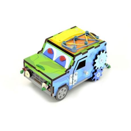Развивающая игрушка Мастер игрушек Бизи-машинка желтый/зеленый/голубой