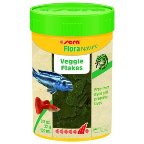 Сухой корм для рыб Sera Flora Nature Veggie Flakes 100 мл 22 г
