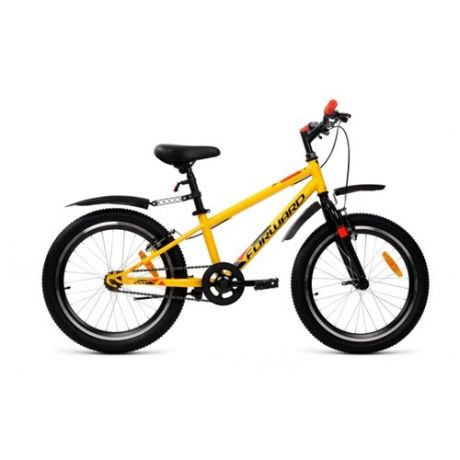 Подростковый горный (MTB) велосипед FORWARD Unit 20 1.0 (2020) желтый 10.5" (требует финальной сборки)