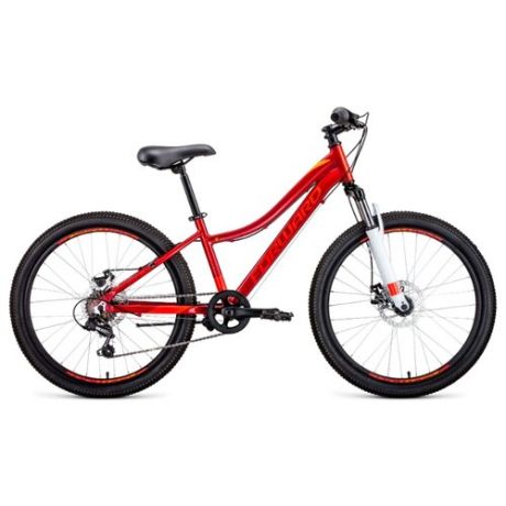 Подростковый горный (MTB) велосипед FORWARD Jade 24 2.0 disc (2020) красный 13" (требует финальной сборки)