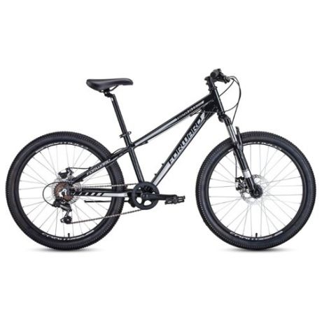 Подростковый горный (MTB) велосипед FORWARD Twister 24 2.0 Disc (2020) черный/серый 13" (требует финальной сборки)