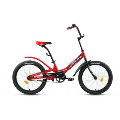 Подростковый городской велосипед FORWARD Scorpions 20 1.0 (2020) красный 10.5" (требует финальной сборки)