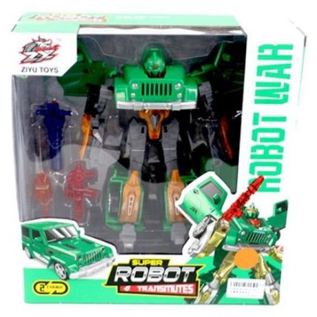 Трансформер Ziyu Toys Робот-машина L015-22 зелено-серый