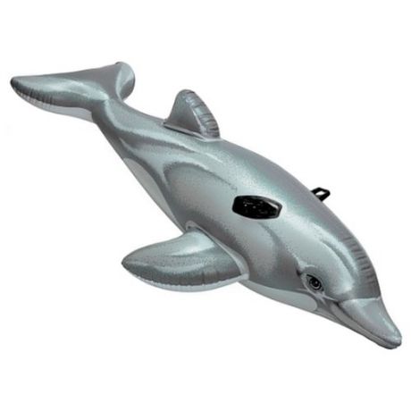 Надувная игрушка-наездник Intex Дельфин 58535 серый