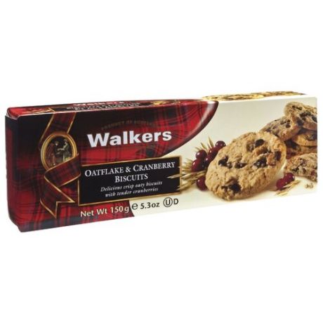 Печенье Walkers Oatflake & Cranberry Biscuits 150 г