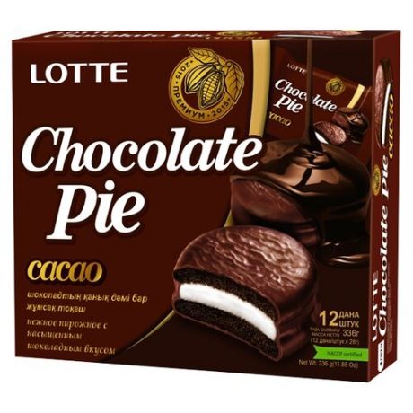 Пирожное Lotte Confectionery Choco Pie Cacao 336 г