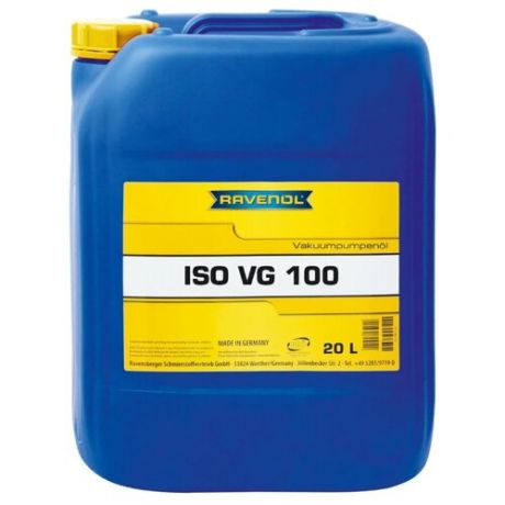 Вакуумное масло Ravenol Vakuumpumpenöl ISO VG 100 20 л