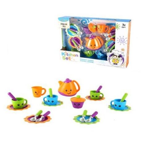 Набор посуды Sunmir Toys Kitchen Set 1575585 голубой/оранжевый/фиолетовый/зеленый