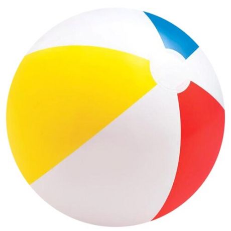 Пляжный мяч Intex 59020 белый/желтый/голубой/красный