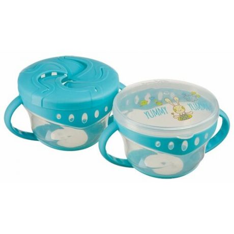 Комплект посуды Happy Baby с крышками (15020) blue