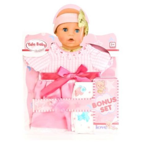 Junfa toys Комплект одежды для пупса BLC202B розовый