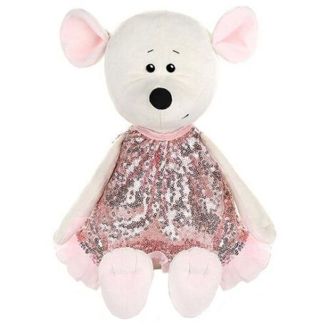 Мягкая игрушка Maxitoys Мышка Мила в розовом платье 28 см